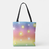 Stars Shine op deze pastel Multicolor Tote Bag (Achterkant)