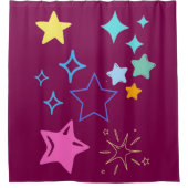 Stars Shower Curtain Douchegordijn (Voorkant)