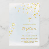 stars sky | Baptism  Folie Uitnodiging (Voorkant)