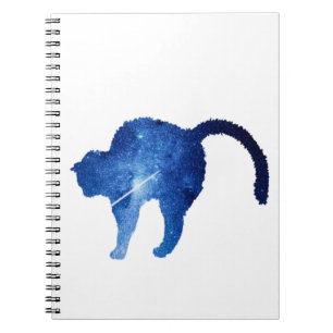 Stars Sky Cat Notitieboek, Spiral Notitieboek for
