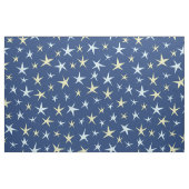 Stars Space Pattern Retro 1960s Geometric Blue Stof (Fat Quarter)