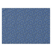 Stars Space Pattern Retro 1960s Geometric Blue Tafelkleed (Voorkant (Horizontaal))