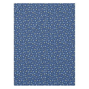 Stars Space Pattern Retro 1960s Geometric Blue Tafelkleed