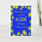 Stars Specialized 65th Wedding Jubileum Kaart (Voorkant)