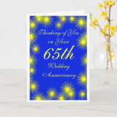 Stars Specialized 65th Wedding Jubileum Kaart (Gele Bloem)