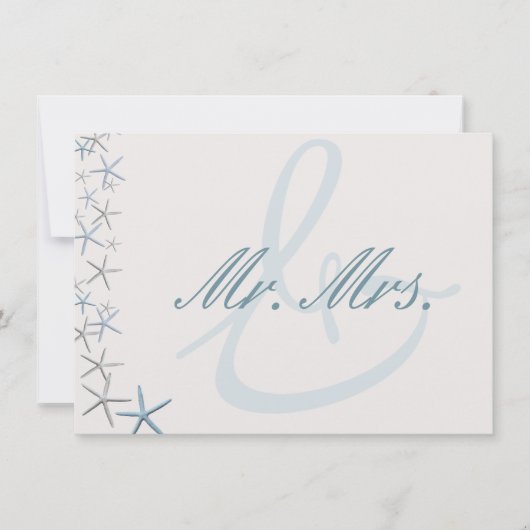 Stars Stars Staarfish Wedding Pas getrouwd Gift bo Bedankkaart (Voorkant)