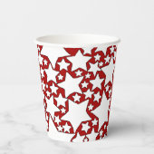 Stars, Stars, Stars in Red and White Papieren Bekers (Achterkant)