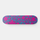 Stars, Stars, Stars in Turquoise and Hot Pink Persoonlijk Skateboard (Horizontaal)