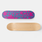 Stars, Stars, Stars in Turquoise and Hot Pink Persoonlijk Skateboard (Horizontaal)