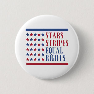 Stars strepen en gelijke rechten ronde button 5,7 cm