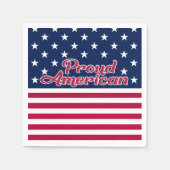 Stars & strepen trots Amerikaans rood blauw & wit Servet (Voorkant)