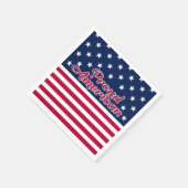 Stars & strepen trots Amerikaans rood blauw & wit Servet (Hoek)