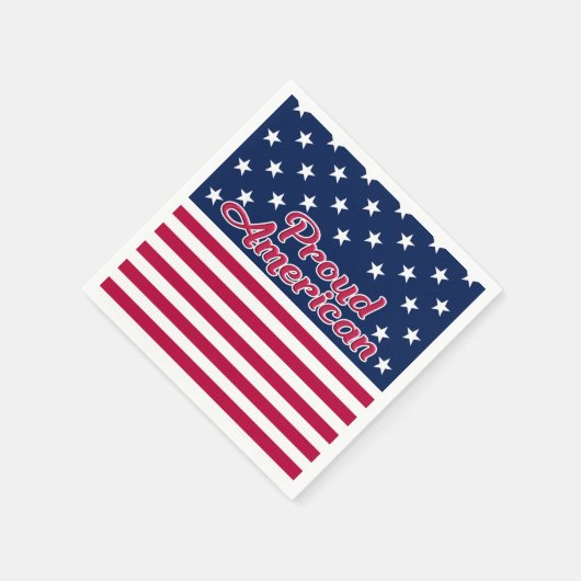 Stars & strepen trots Amerikaans rood blauw & wit Servet (Hoek)