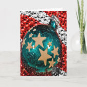 Stars Stripe militaire kerstpatriottische sierstee Feestdagen Kaart (Voorkant)