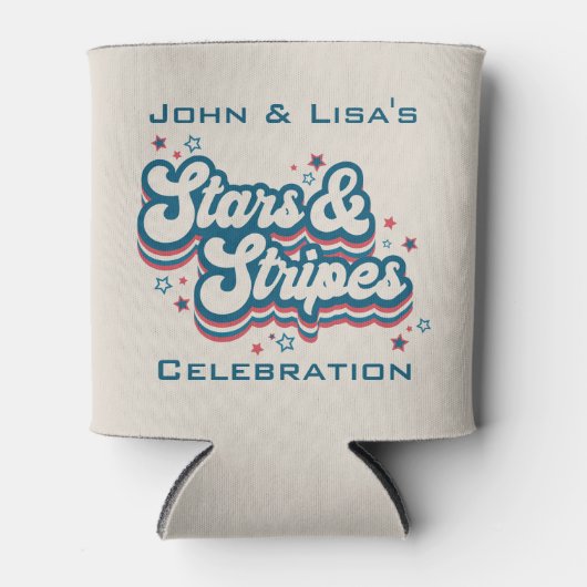 Stars & Stripes - 4 juli Koelbox Blikjeskoeler (Voorkant)