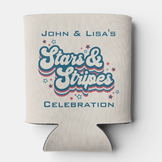 Stars & Stripes - 4 juli Koelbox Blikjeskoeler (Achterkant)