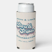 Stars & Stripes - 4 juli Seltzer Blikjeskoeler (Seltzer Voorkant)