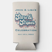 Stars & Stripes - 4 juli Seltzer Blikjeskoeler (Achterkant)