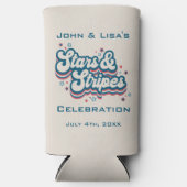 Stars & Stripes - 4 juli Seltzer Blikjeskoeler (Voorkant)