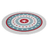 Stars & Stripes 4e juli Glazen Raad Snijplank (Hoek)