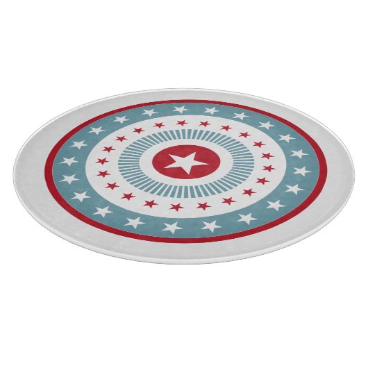 Stars & Stripes 4e juli Glazen Raad Snijplank (Hoek)