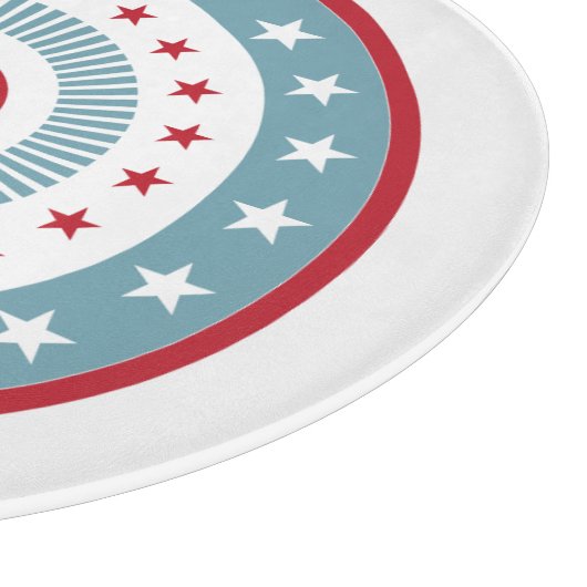 Stars & Stripes 4e juli Glazen Raad Snijplank (Hoek)