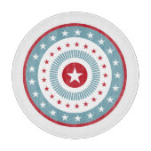 Stars & Stripes 4e juli Glazen Raad Snijplank (Voorkant)