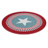 Stars & Stripes 4e juli Glazen Raad Snijplank (Hoek)