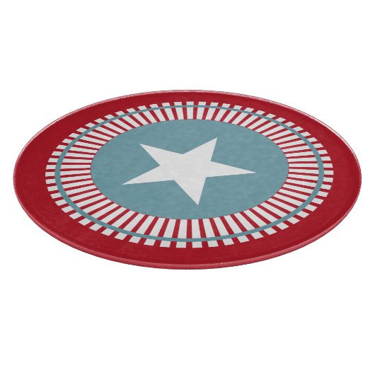 Stars & Stripes 4e juli Glazen Raad Snijplank (Hoek)