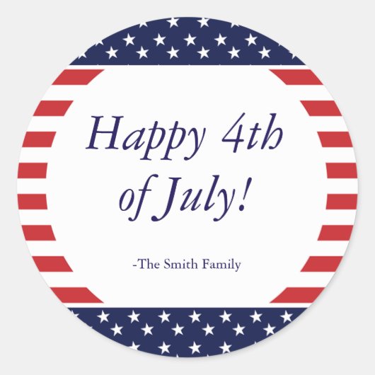 Stars & Stripes 4e juli Memorial Day Sticker (Voorkant)