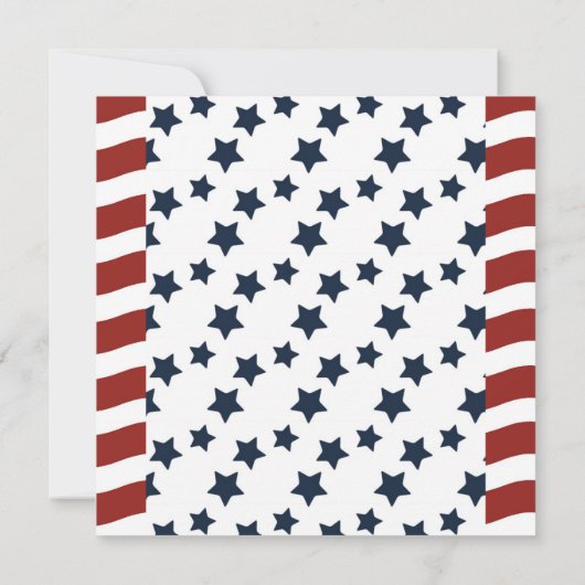 Stars Stripes 4th of July BBQ Party Kaart (Achterkant)