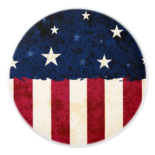 Stars & Stripes Americana Style USA Flag Patriotic Keramische Knop