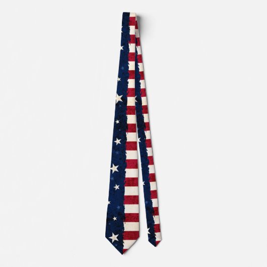 Stars & Stripes Americana Style USA Flag Patriotic Stropdas (Voorkant)