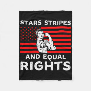 Stars stripes and Equal rights 4e juli vrouwen Fleece Deken