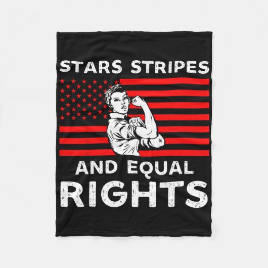Stars stripes and Equal rights 4e juli vrouwen Fleece Deken (Voorkant)