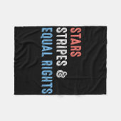 Stars stripes and Equal rights 4e juli Vrouwen Fleece Deken (Voorkant (Horizontaal))
