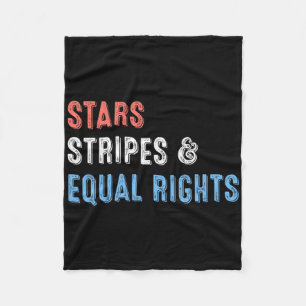 Stars stripes and Equal rights 4e juli Vrouwen Fleece Deken