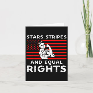 Stars stripes and Equal rights 4e juli vrouwen Kaart