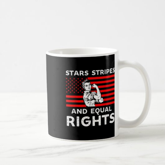 Stars stripes and Equal rights 4e juli vrouwen Koffiemok (Rechts)