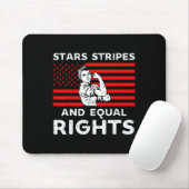 Stars stripes and Equal rights 4e juli vrouwen Muismat (Met muis)