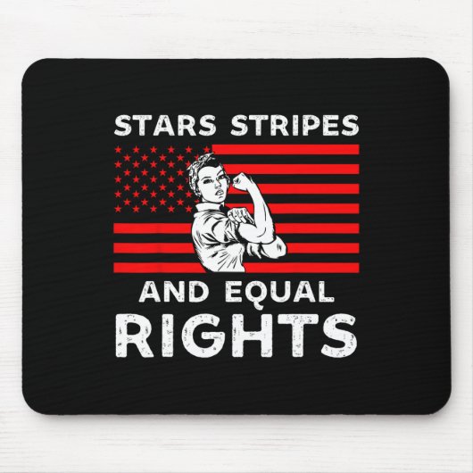 Stars stripes and Equal rights 4e juli vrouwen Muismat (Voorkant)