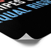 Stars stripes and Equal rights 4e juli Vrouwen Poster (Hoek)