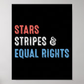 Stars stripes and Equal rights 4e juli Vrouwen Poster (Voorkant)