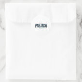 Stars stripes and Equal rights 4e juli Vrouwen Ronde Sticker (Tas)
