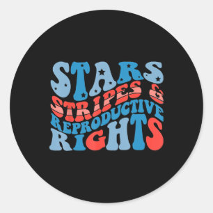 Stars stripes and Equal rights 4e juli Vrouwen Ronde Sticker