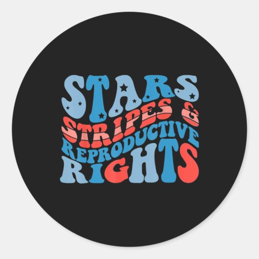 Stars stripes and Equal rights 4e juli Vrouwen Ronde Sticker (Voorkant)