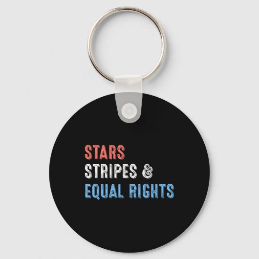 Stars stripes and Equal rights 4e juli Vrouwen Sleutelhanger (Voorkant)