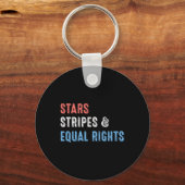Stars stripes and Equal rights 4e juli Vrouwen Sleutelhanger (Voorkant)