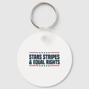 Stars stripes and Equal rights 4e juli Vrouwen Sleutelhanger