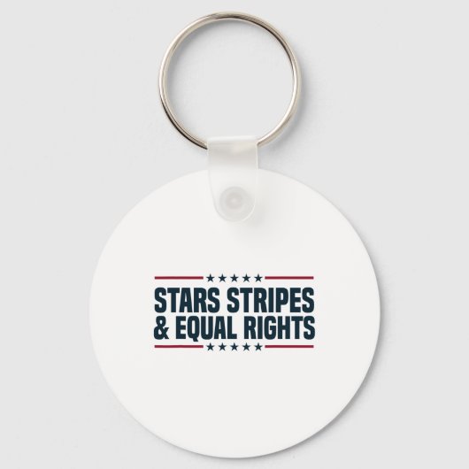 Stars stripes and Equal rights 4e juli Vrouwen Sleutelhanger (Voorkant)